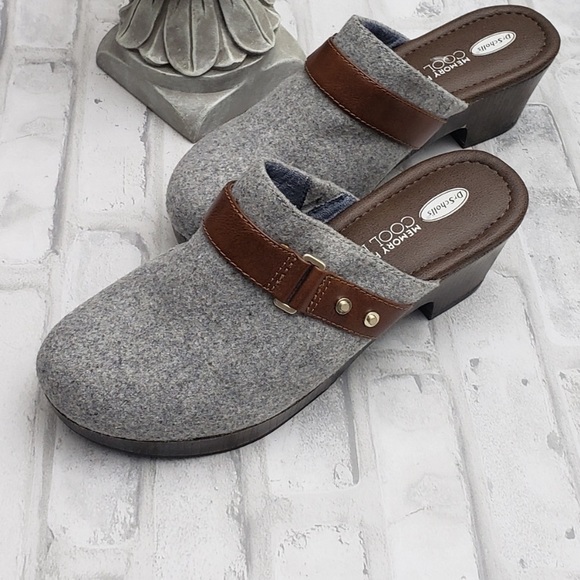Dr. Scholl's Light Grey Jessa Memory Foam Mule/Clog Shoes 7M - Picture 3 of 12